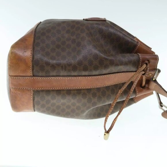 CELINE Macadam Canvas Shoulder Bag PVC Leather Brown Auth bs11386 - Picture 4 of 16